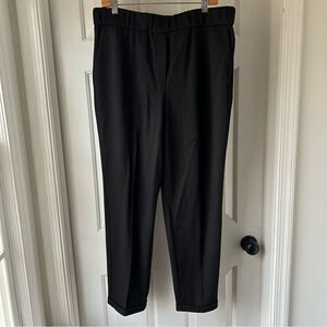 Via Masini 80 Black Pull On Pants Size XL/12-14 (50)